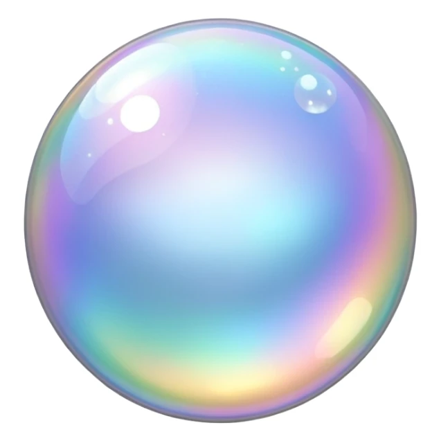 white silver sparkling bubble sticker