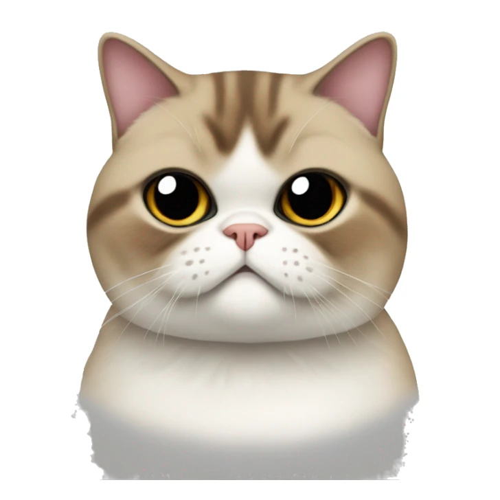 exotic-shorthair cat,half body sticker