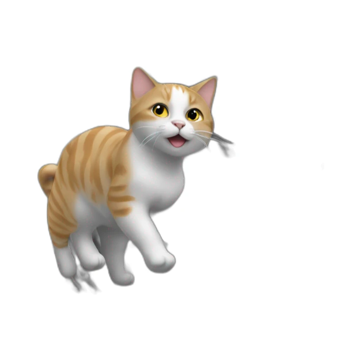 cat walking on the moon sticker