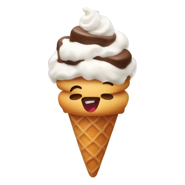 Eat croiffle with ice cream sticker