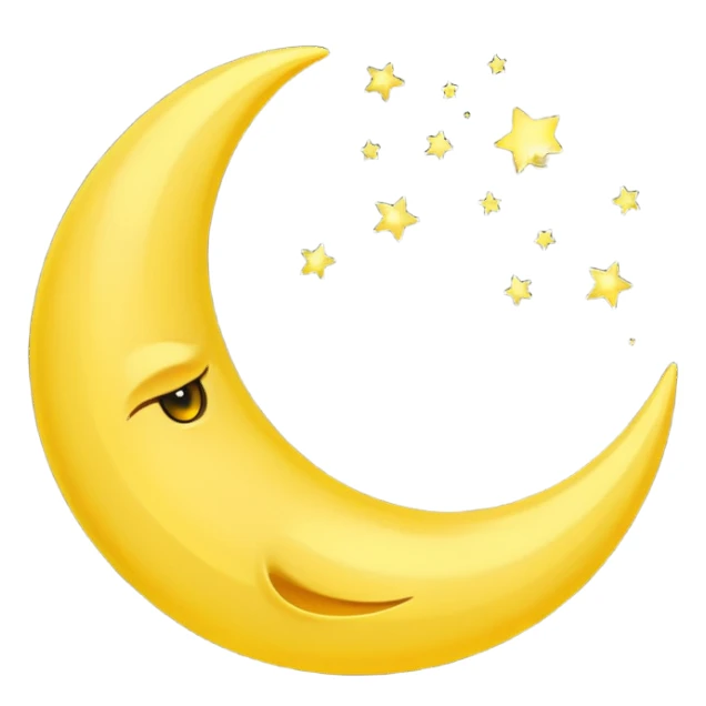 Crescent moon sticker