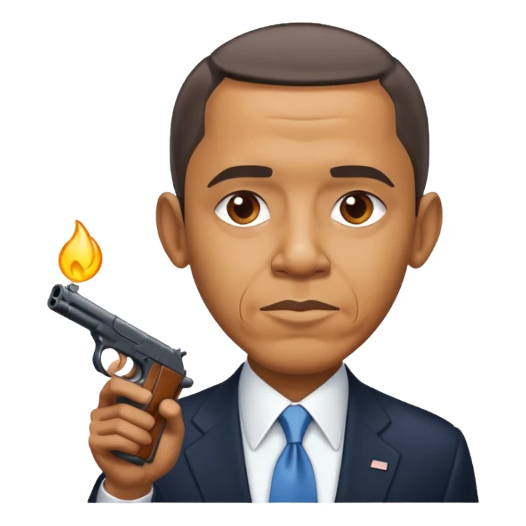 Obama shooting up sticker