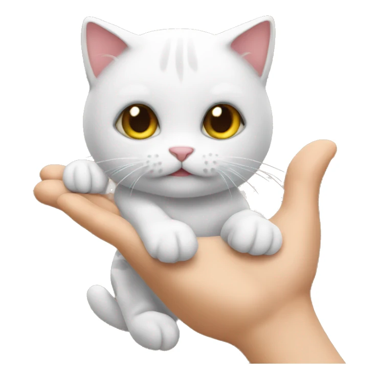 Cat sitting in my hand  sticker