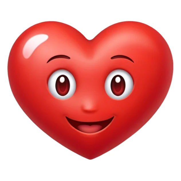 Corazón con una cara feliz sticker