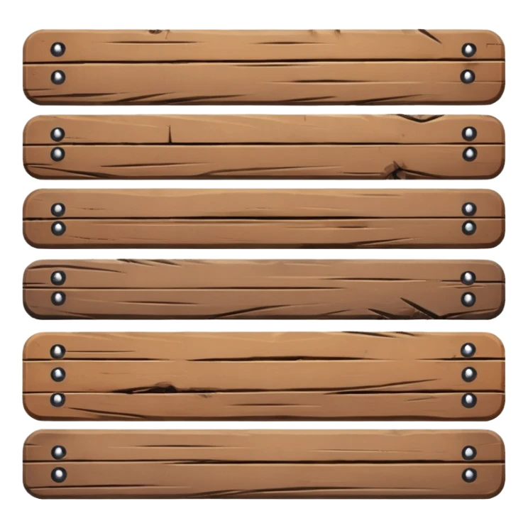 carpenter Wooden plank with nails sticker