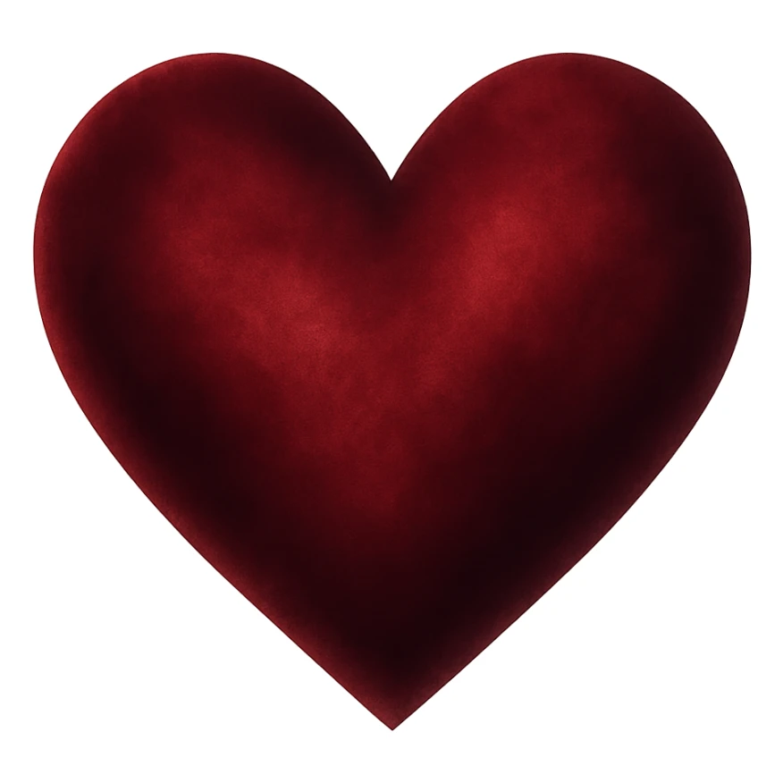 heart with a soft velvet gradient sticker