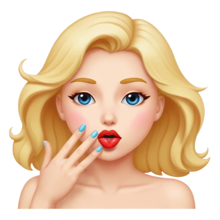 blowing a kiss sticker