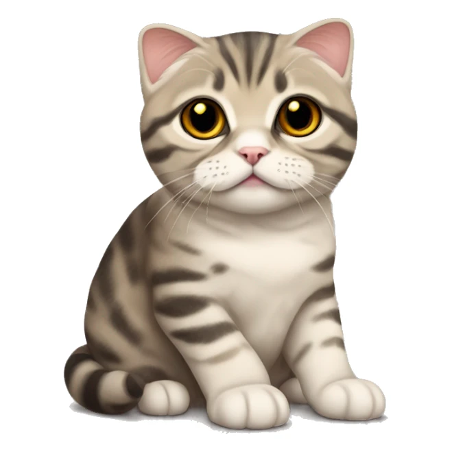 Scottish fold tabby  sticker