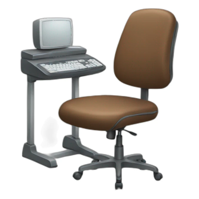 Computer and chair sticker