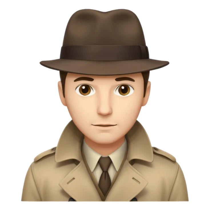 Detective (Fedoras, trench coats; subtle but modern) sticker