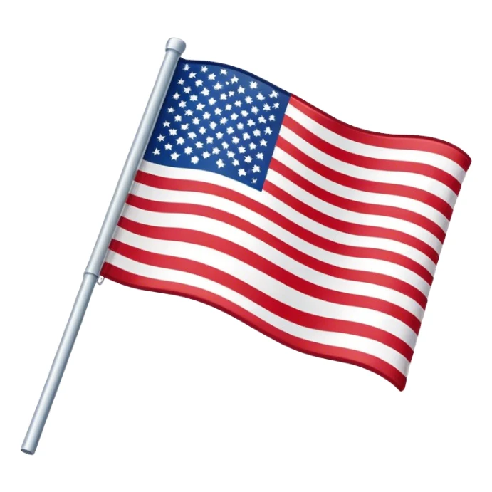 Upside down us flag, flat, no pole sticker