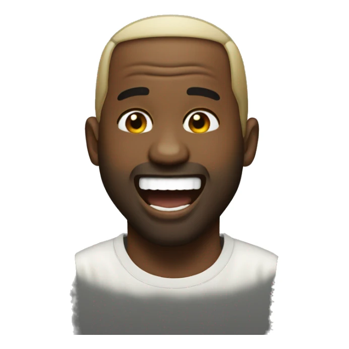 Kanye west laughing  sticker