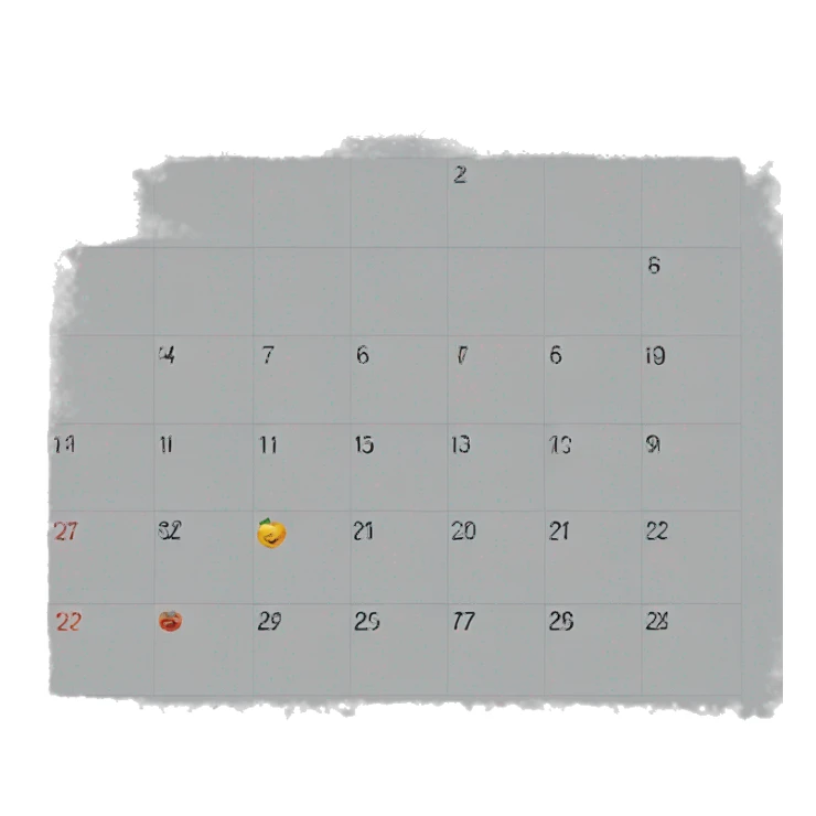 Calendar on the 7th sticker