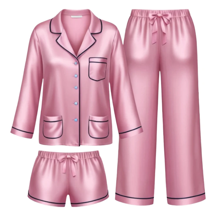 Light pink silk pyjamas set sticker