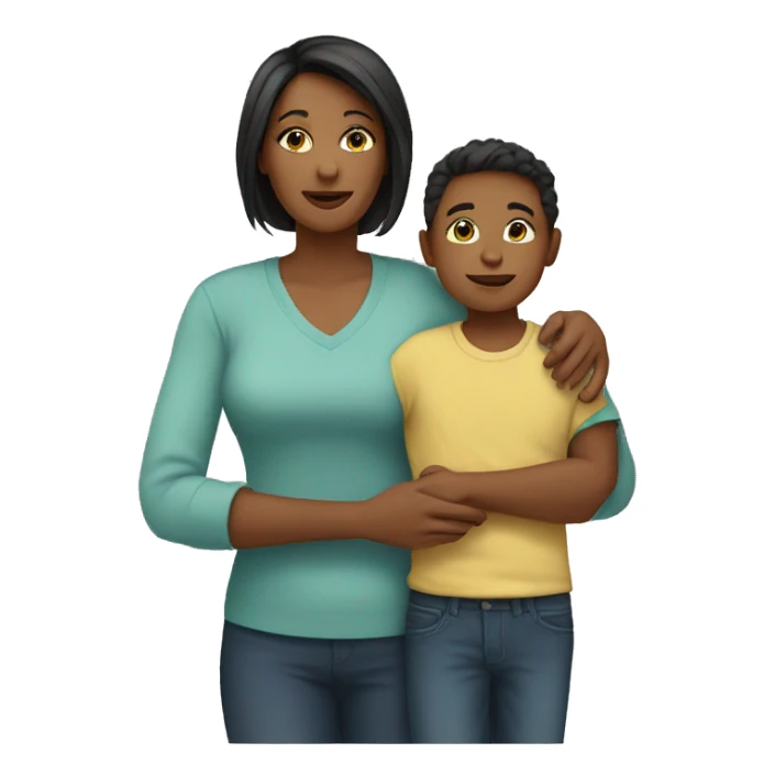 mom with a son sticker