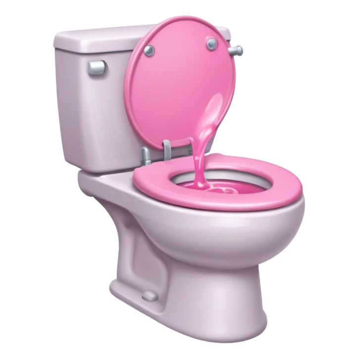 Pink liquid toilet sticker