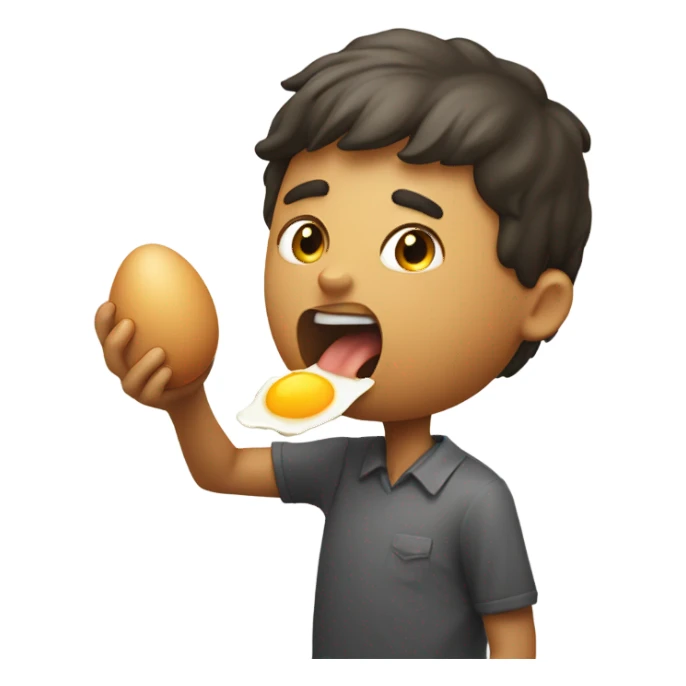Man licking on eggs sticker