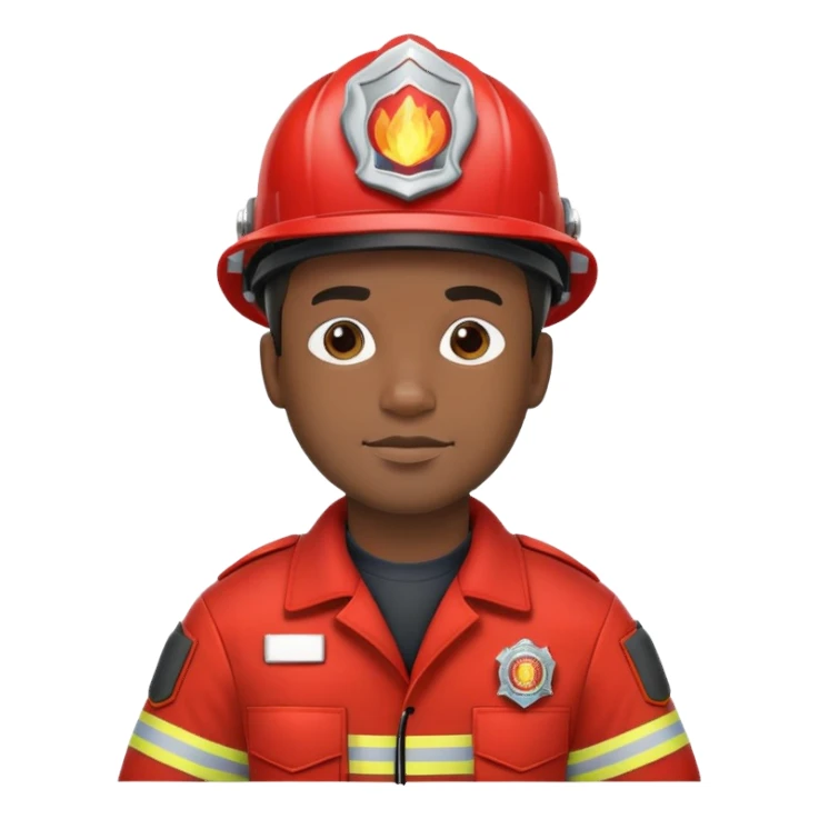 Ight black male firefighter sticker