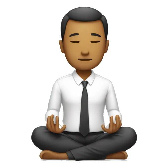 businessman meditating sticker