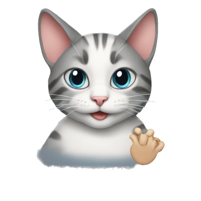 cat with mouse sticker