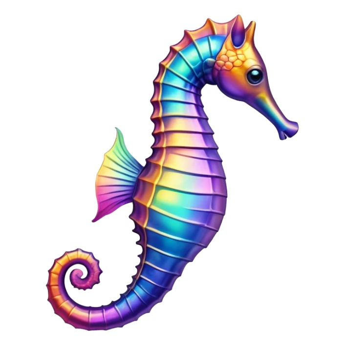 colorful seahorse sticker