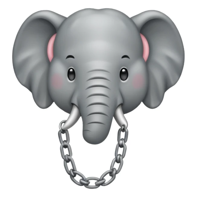 pata de elefante encadenada sticker