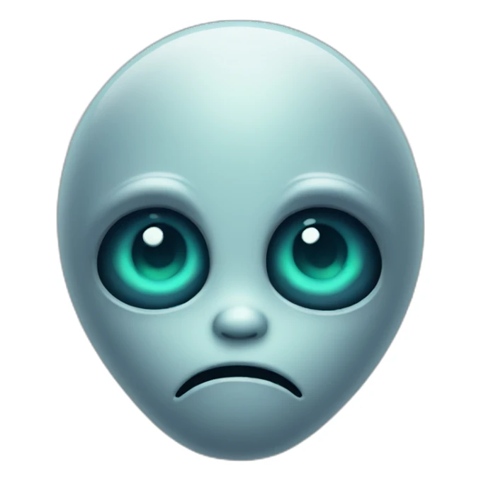 sad alien sticker