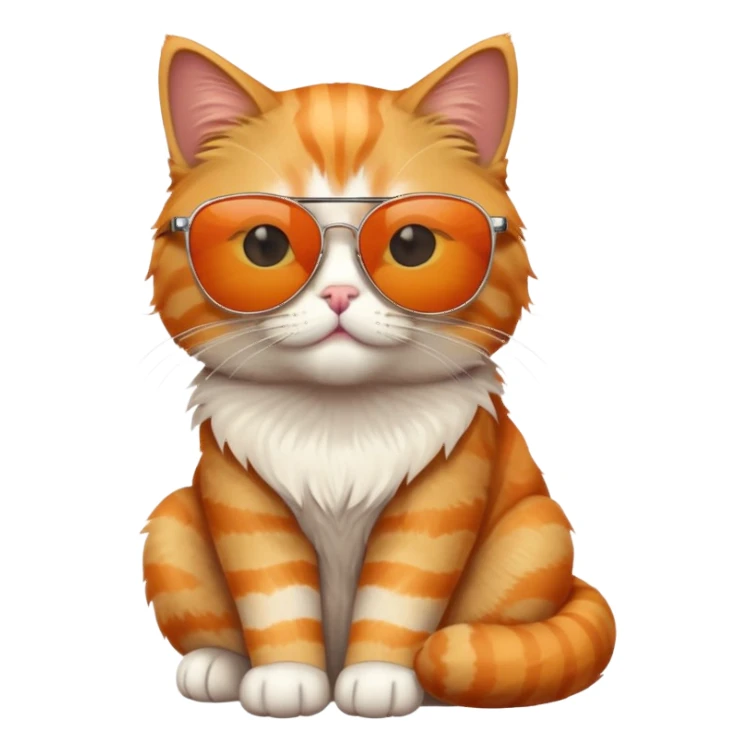 Cat with sunglasses sticker