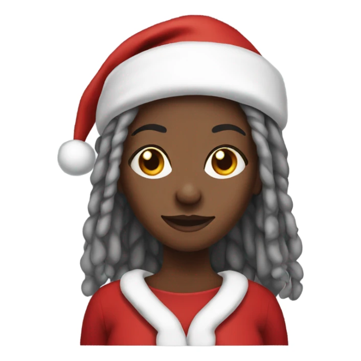 Black female santa with dreadlocks sticker