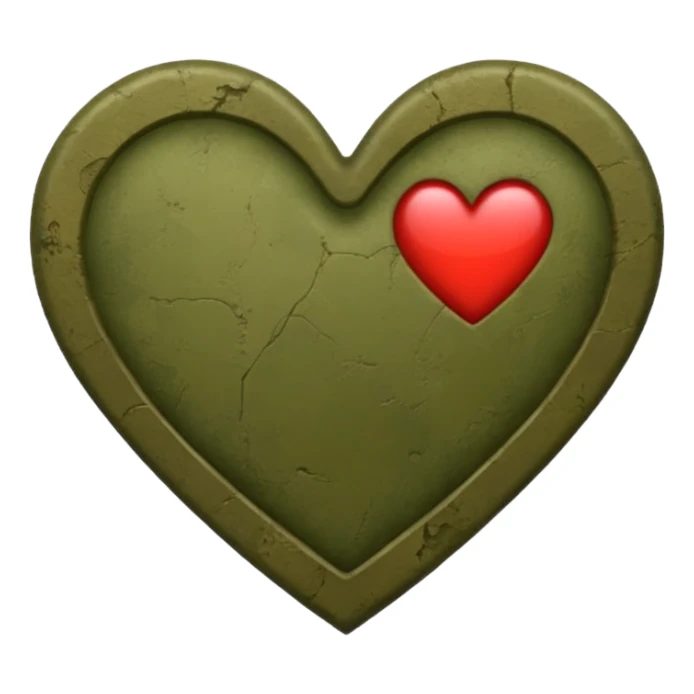 Army fatigue heart sticker