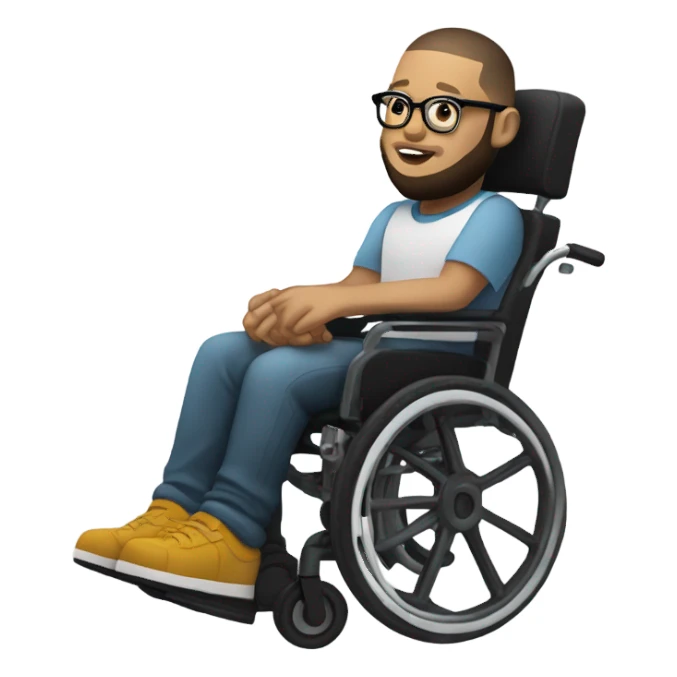 Andy mineo in a wheelchair sticker