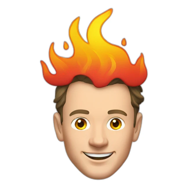 Jonathan Toews as a rainbow flame  sticker