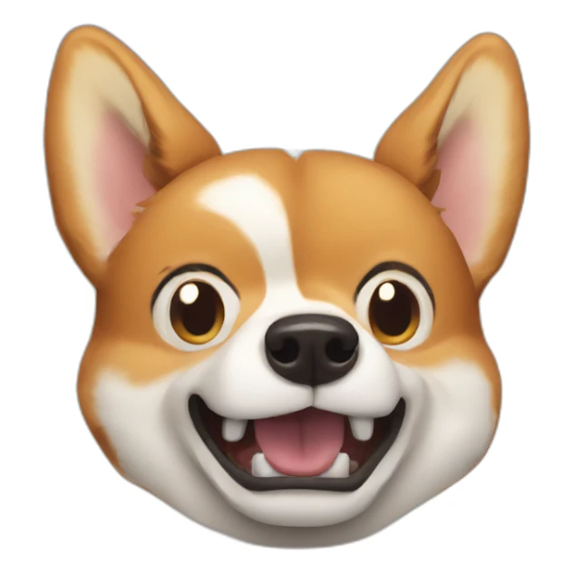Mad corgi head angry sticker
