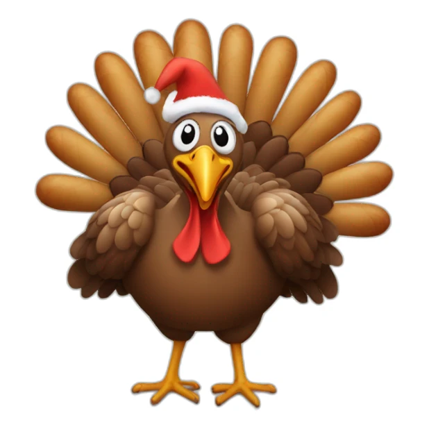 Crazy Christmas turkey  sticker