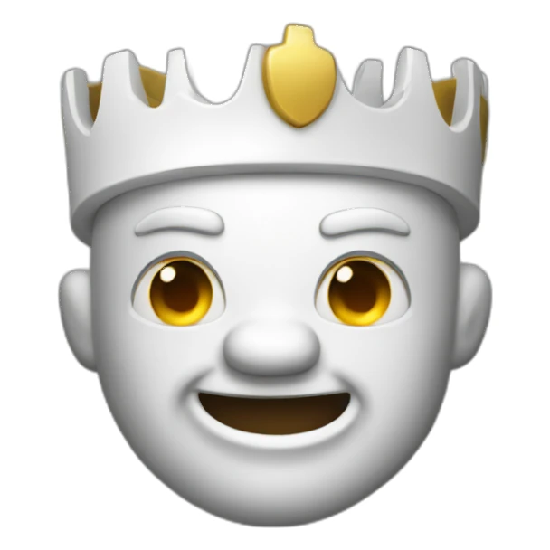 White Clash royal King laugh sticker