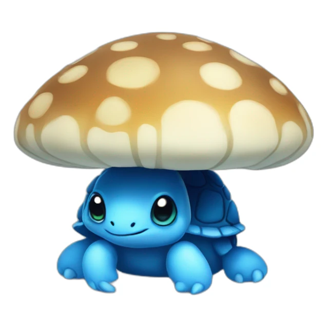 Cute blue mushroom turtle sticker