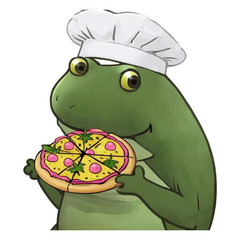 Pink pizza with pineapple  sticker