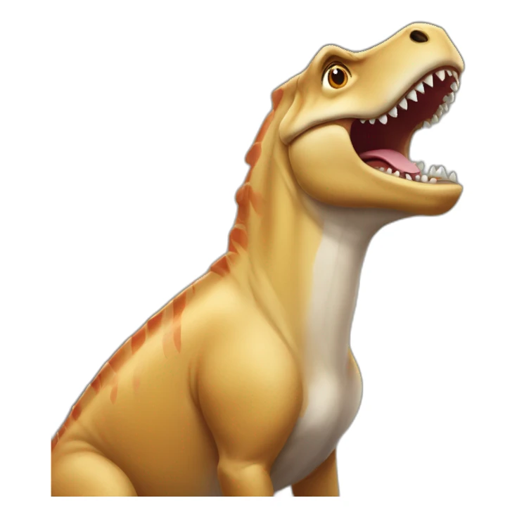 Dinosaure sur un chien sticker