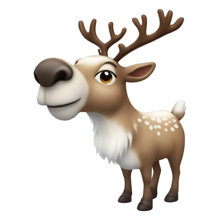 cozy realistic winter reindeer snowy sticker
