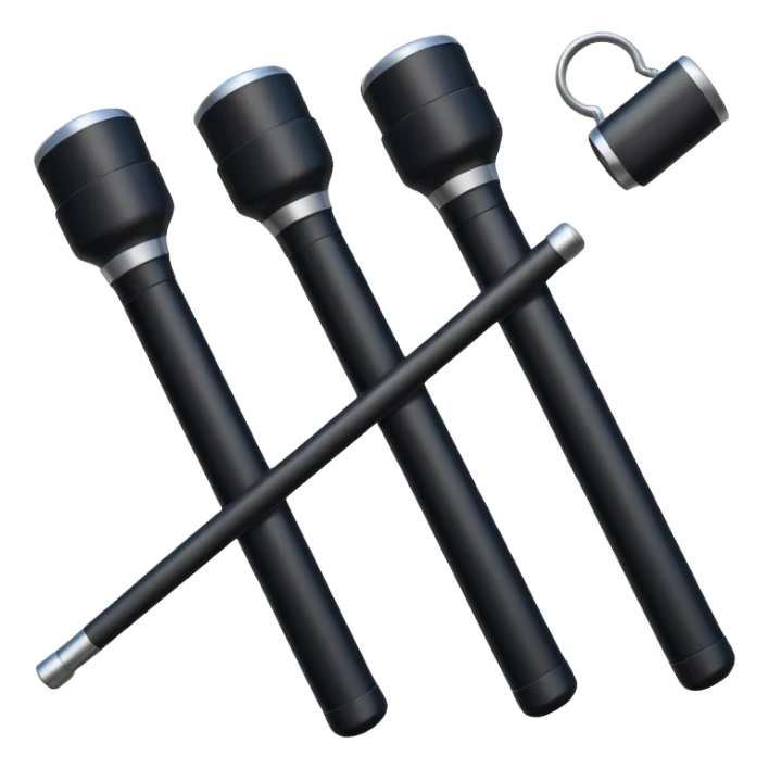 two police batons sticker