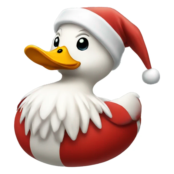 A Santa duck sticker