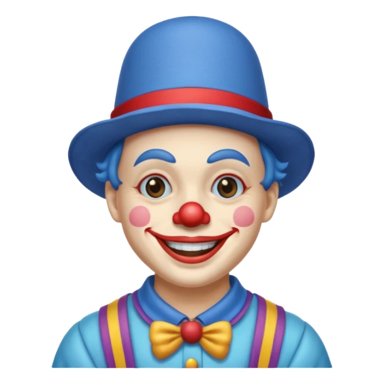 clown with blue hat and clothes sticker