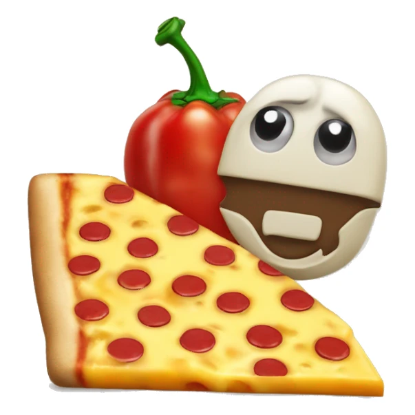 Cheese and bell Peper pizza sticker