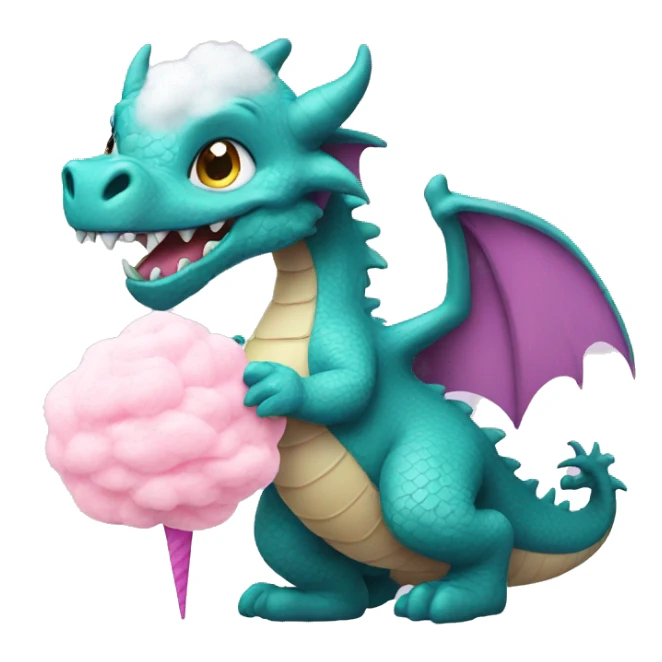 Dragon with cotton candy  sticker