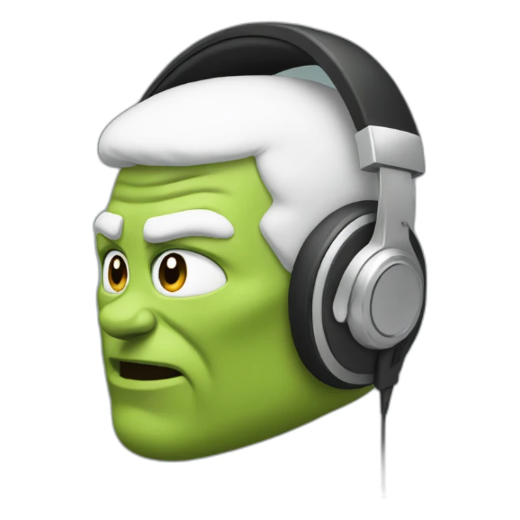 Halk with head phones  sticker