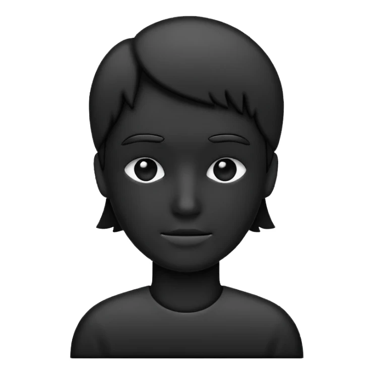 Minimalistic flat vector icon, iOS style, thin black outline on white background. Person silhouette. Black, completely monochrome, matte.  sticker