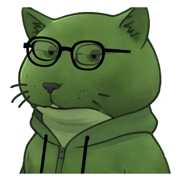 Cat with a hood sticker