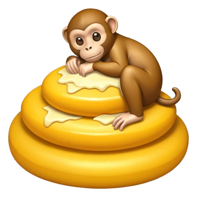 Monkey fat sticker