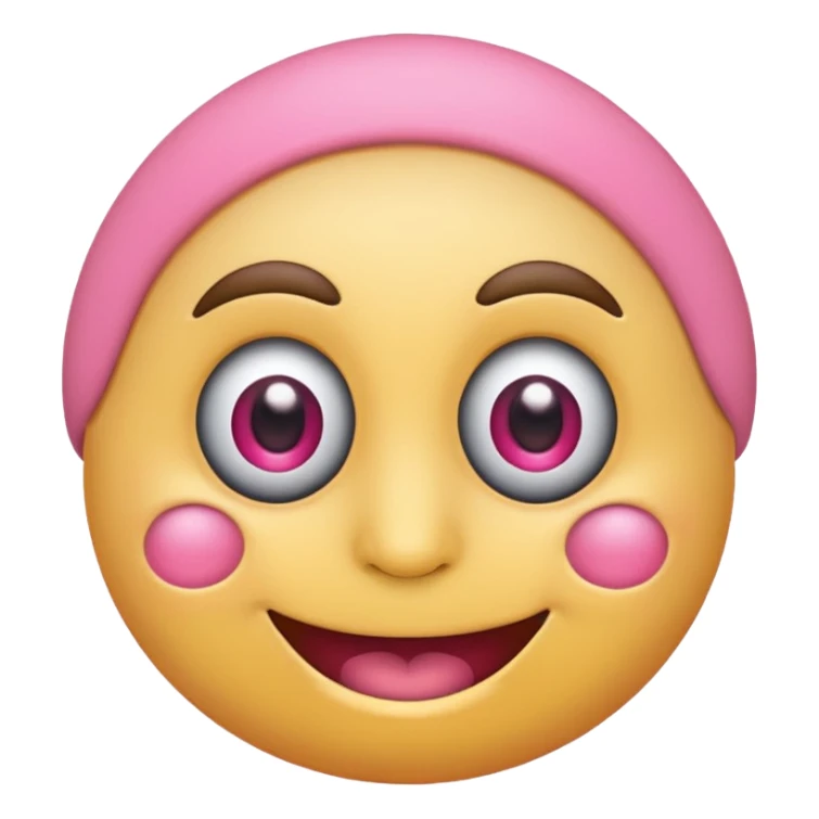 emoji with pink monocle sticker