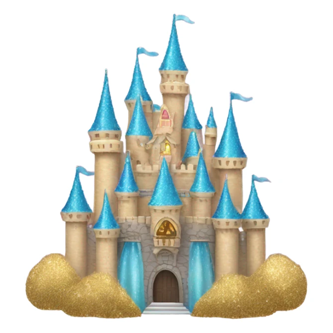 Princess castle with flitter sticker